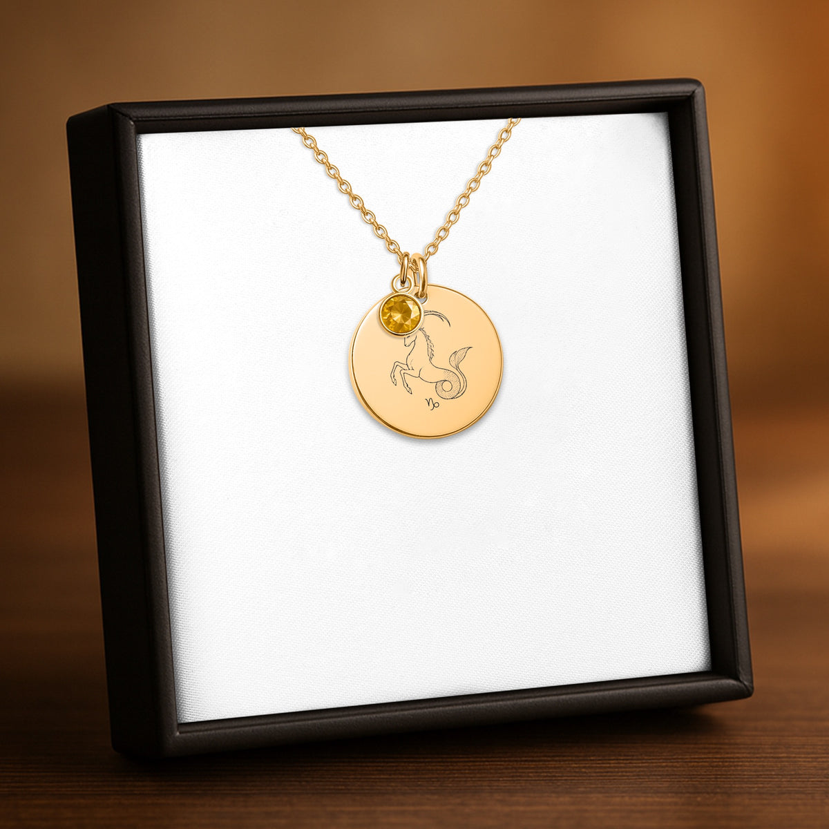 Coin Necklace with Birthstone